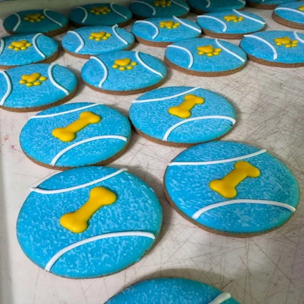 Tennis ball Dog Cookies