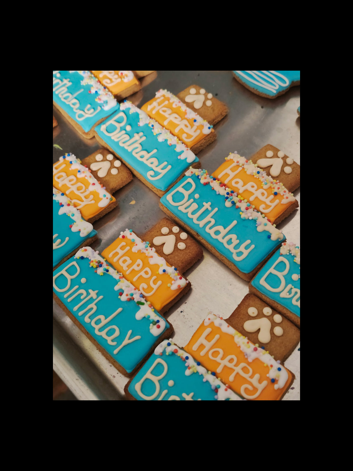 Birthday Cake Dog Cookie